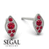 Milgrain Marquise Ruby Earrings - Faye No. 57