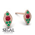 Milgrain Marquise Ruby Earrings - Faye No. 26