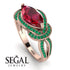 Milgrain Marquise Ruby Engagement Ring - Marley No. 26