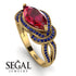 Milgrain Marquise Ruby Engagement Ring - Marley No. 70 image 10