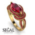 Milgrain Marquise Ruby Engagement Ring - Marley No. 55 image 10