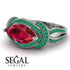 Milgrain Marquise Ruby Engagement Ring - Marley No. 27