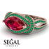 Milgrain Marquise Ruby Engagement Ring - Marley No. 26