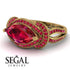 Milgrain Marquise Ruby Engagement Ring - Marley No. 55