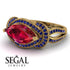 Milgrain Marquise Ruby Engagement Ring - Marley No. 70 image 3