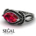 Milgrain Marquise Ruby Engagement Ring - Marley No. 42