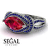 Milgrain Marquise Ruby Engagement Ring - Marley No. 72