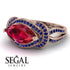 Milgrain Marquise Ruby Engagement Ring - Marley No. 71 image 3