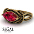 Milgrain Marquise Ruby Engagement Ring - Marley No. 40
