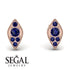 Milgrain Marquise Sapphire Earrings - Faye No. 74