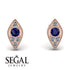 Milgrain Marquise Sapphire Earrings - Faye No. 14