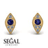 Milgrain Marquise Sapphire Earrings - Faye No. 13