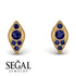 Milgrain Marquise Sapphire Earrings - Faye No. 73