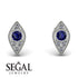 Milgrain Marquise Sapphire Earrings - Faye No. 15