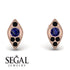 Milgrain Marquise Sapphire Earrings - Faye No. 44