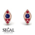 Milgrain Marquise Sapphire Earrings - Faye No. 59