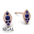 Milgrain Marquise Sapphire Earrings - Faye No. 74