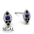 Milgrain Marquise Sapphire Earrings - Faye No. 45