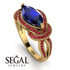 Milgrain Marquise Sapphire Engagement Ring - Marley No. 58 image 10
