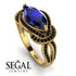 Milgrain Marquise Sapphire Engagement Ring - Marley No. 43 image 10