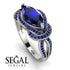 Milgrain Marquise Sapphire Engagement Ring - Marley No. 75 image 10