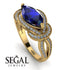 Milgrain Marquise Sapphire Engagement Ring - Marley No. 13 image 10