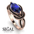 Milgrain Marquise Sapphire Engagement Ring - Marley No. 44 image 10