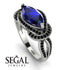 Milgrain Marquise Sapphire Engagement Ring - Marley No. 45 image 10