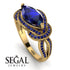Milgrain Marquise Sapphire Engagement Ring - Marley No. 73