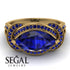 Milgrain Marquise Sapphire Engagement Ring - Marley No. 73 image 2