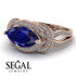 Milgrain Marquise Sapphire Engagement Ring - Marley No. 14 image 3