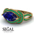 Milgrain Marquise Sapphire Engagement Ring - Marley No. 28