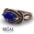 Milgrain Marquise Sapphire Engagement Ring - Marley No. 44