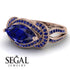Milgrain Marquise Sapphire Engagement Ring - Marley No. 74