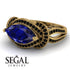 Milgrain Marquise Sapphire Engagement Ring - Marley No. 43 image 3