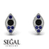 Milgrain Marquise Black Diamond Earrings - Faye No. 69 image 9