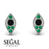 Milgrain Marquise Black Diamond Earrings - Faye No. 24