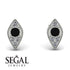 Milgrain Marquise Black Diamond Earrings - Faye No. 9 image 9