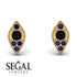 Milgrain Marquise Black Diamond Earrings - Faye No. 67