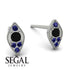 Milgrain Marquise Black Diamond Earrings - Faye No. 69