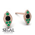 Milgrain Marquise Black Diamond Earrings - Faye No. 23 image 2