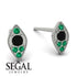 Milgrain Marquise Black Diamond Earrings - Faye No. 24 image 2
