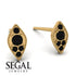 Milgrain Marquise Black Diamond Earrings - Faye No. 37 image 2