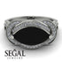 Milgrain Marquise Black Diamond Engagement Ring - Marley No. 9 image 12
