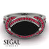 Milgrain Marquise Black Diamond Engagement Ring - Marley No. 54 image 2