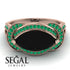 Milgrain Marquise Black Diamond Engagement Ring - Marley No. 23 image 2