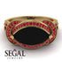Milgrain Marquise Black Diamond Engagement Ring - Marley No. 52