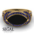 Milgrain Marquise Black Diamond Engagement Ring - Marley No. 67