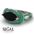 Milgrain Marquise Black Diamond Engagement Ring - Marley No. 24 image 3
