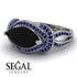 Milgrain Marquise Black Diamond Engagement Ring - Marley No. 69 image 3